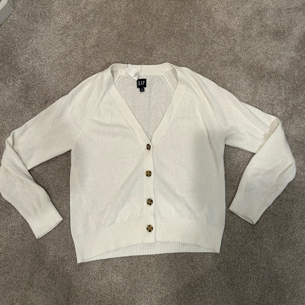 GAP Cream Cardigan Sweater
